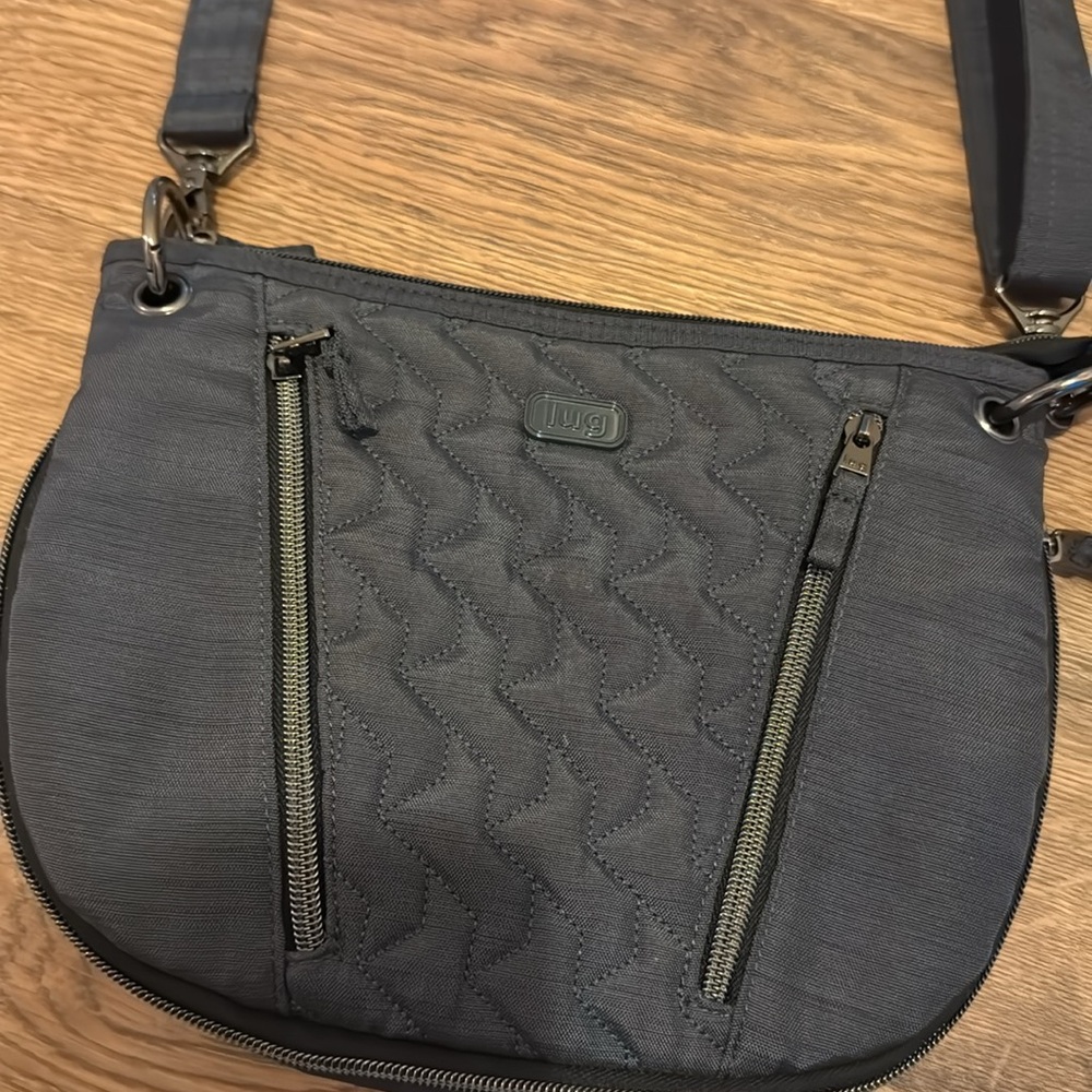 Charcoal grey Lug purse - Picture 2 of 6